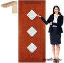 Anta in legno con telaio laccato FG3 90