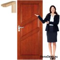 Porta in legno con telaio full lacche FR1 90