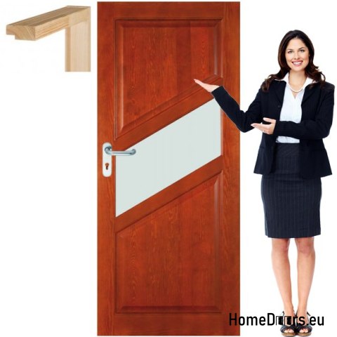 Anta in legno con cornice colore vetro FR5 90