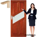 Anta in legno con cornice colore vetro FR9 80