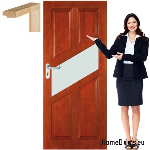 Anta in legno con cornice colore vetro FR9 80