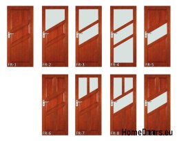 Anta in legno con cornice colore vetro FR9 80