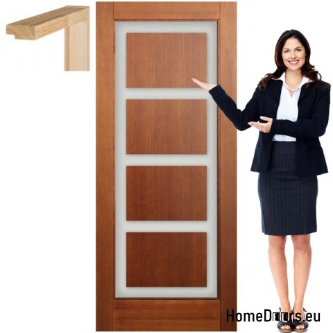 Porta in legno con telaio laccato EM4 60