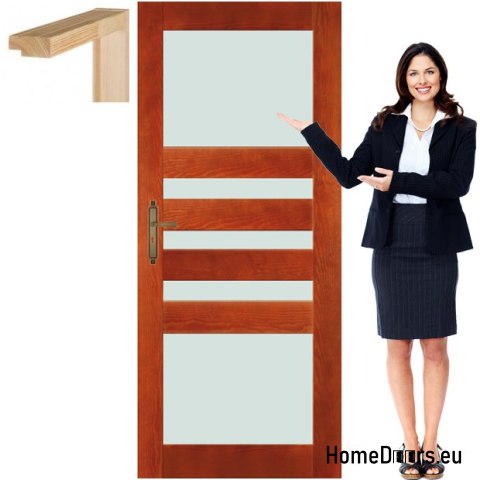 Porte in legno con cornice in vetro colore CR4 60