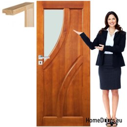 Porte in legno con cornice in vetro colore BG2 90