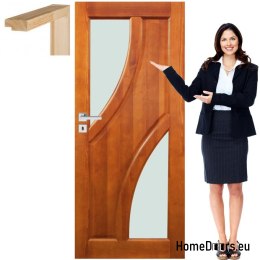 Anta in legno con cornice colore vetro BG3 90