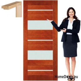 Anta in legno con cornice colore vetro VG1 60