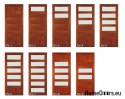 Porta in legno con telaio vetrato NV7 80