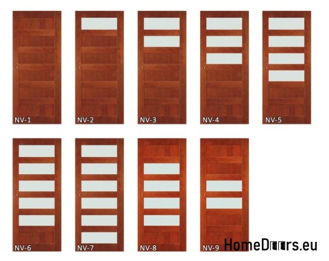 Porta in legno con telaio vetrato NV7 80 Porta in legno con telaio vetrato NV7 80