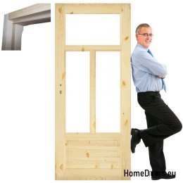 Porta in pino con telaio Stolgen SK6 60/70/80/90 L P