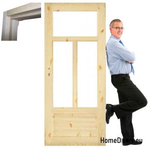 Porta in pino con telaio Stolgen SK6 60/70/80/90 L P