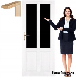 Porta in legno con telaio in vetro colore CM2 70