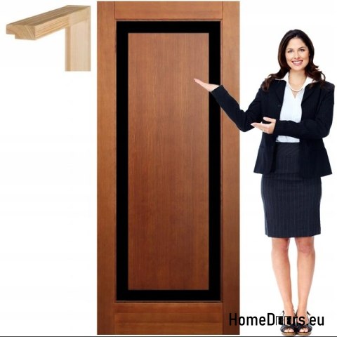 Porta in legno con telaio laccato EM1 80