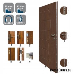 Porte esterne T41 80 72MM Warm Ud=1,2