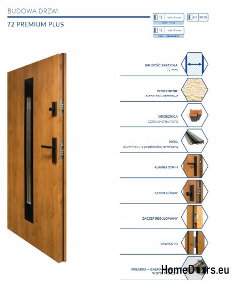 Porta esterna T50 90 72MM Warm Ud=1,2 NERO Porta esterna T50 90 72MM Warm Ud=1,2 NERO