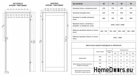 Porte interne Duo Eko Sęczne WC 70 olio Porte interne Duo Eko Sęczne WC 70 olio