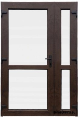 DRZWI ZEWN. PCV ORZECH 125x210 DWUSKRZYDŁOWE