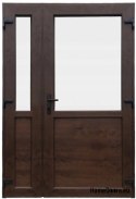 DRZWI ZEWN. PCV ORZECH 125x210 DWUSKRZYDŁOWE