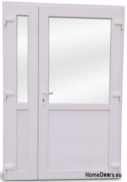 DRZWI ZEWNĘTRZNE PCV BIAŁE 140x210 DWUSKRZYDŁOWE