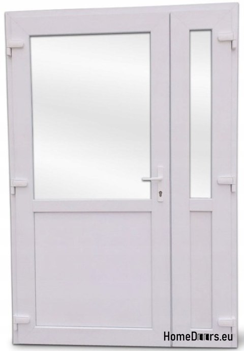 DRZWI ZEWNĘTRZNE PCV BIAŁE 160x210 DWUSKRZYDŁOWE