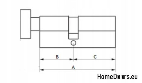 Wkładka patentowa bębenkowa drzwiowa 40/26 mm