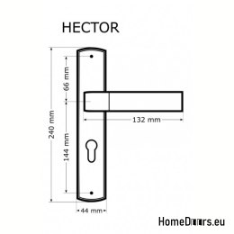 KLAMKA DRZWIOWA PRZEBICIE KLUCZ HECTOR NIKIEL CHRO