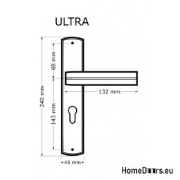 KLAMKA DRZWIOWA PRZEBICIE KLUCZ ULTRA PATYNA