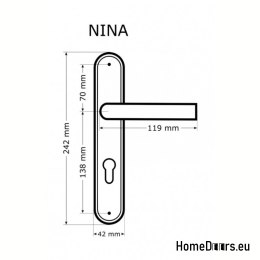 KLAMKA DRZWIOWA PRZEBICIE WC NINA PATYNA