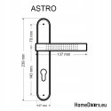 KLAMKA DRZWIOWA PRZEBICIE WKŁAD ASTRO PATYNA