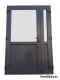 PORTE ESTERNE PVC ANTRACITE 160x210 BIFOGLIA