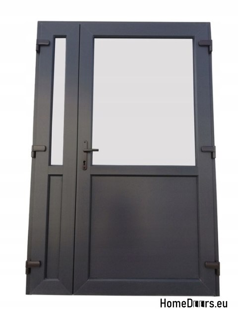 PORTE ESTERNE PVC ANTRACITE 180x210 BIFOGLIA