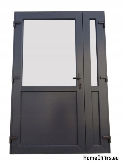 PORTE ESTERNE PVC ANTRACITE 180x210 BIFOGLIA