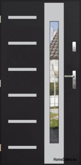 Porta esterna THICK 72 WARM CON SPECCHIO 80 inox
