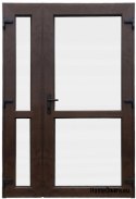 PORTE ESTERNE PVC NOCE 160x210 BIFOGLIA