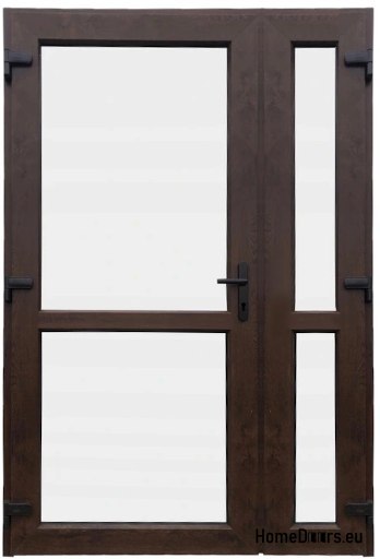 PORTE ESTERNE PVC NOCE 160x210 BIFOGLIA