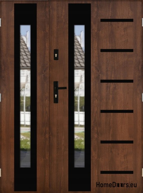 Porta a due ante con specchio spessore 72 mm 150 P