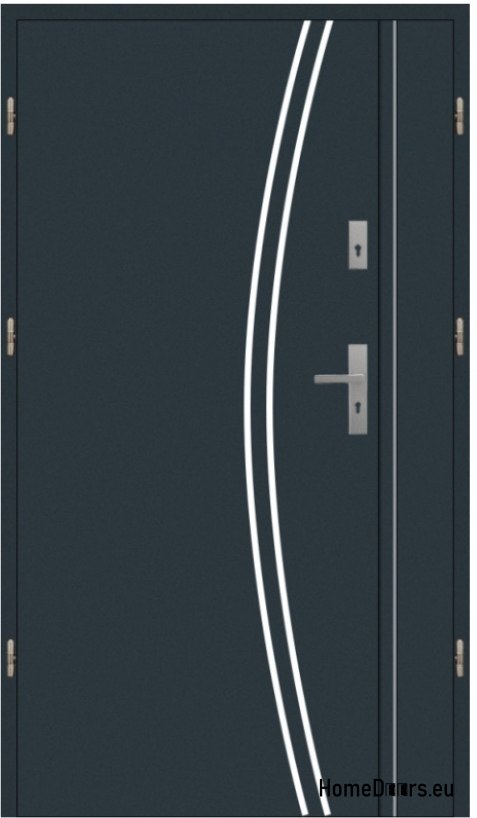 Porta esterna a due ante 110 Sinistra inox
