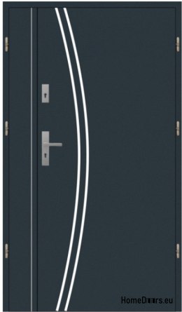 Porta esterna a due ante 110 Sinistra inox