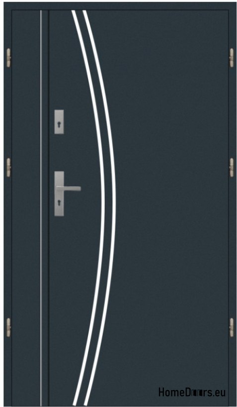 Porta esterna a due ante 110 Sinistra inox Porta esterna a due ante 110 Sinistra inox