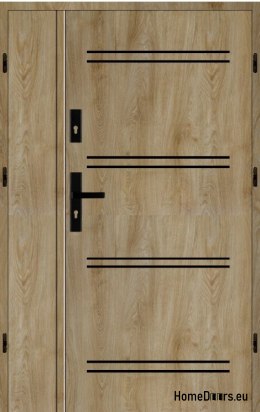 Porta esterna a due ante 160 Dx a. nera
