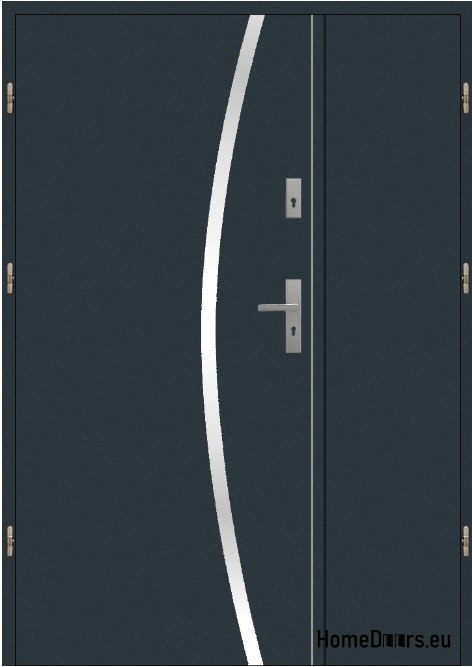 Porta esterna a due ante 190 Sinistra inox
