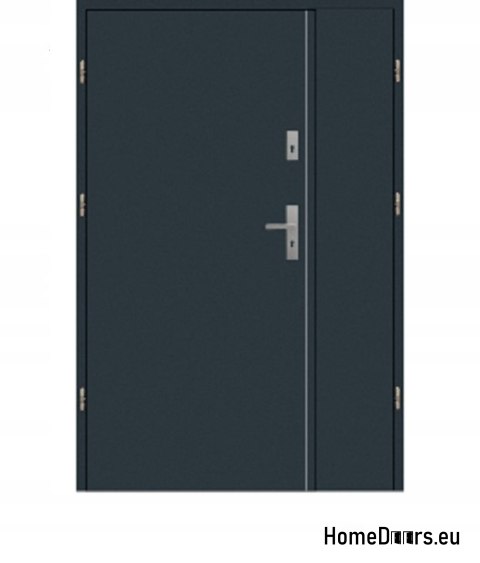 Porta a due ante in acciaio 150 Sinistra, 20 COLORI