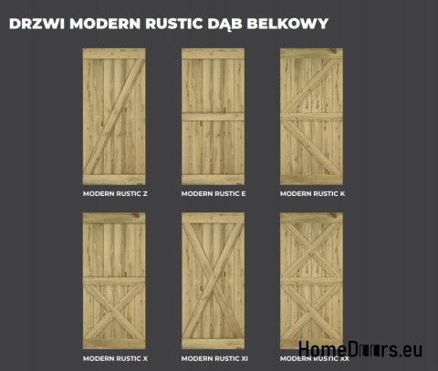 DRZWI PRZESUWNE MODERN RUSTIC X DĄB BELKOWY 80