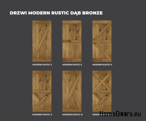 DRZWI PRZESUWNE MODERN RUSTIC X DĄB BRONZE 90 DRZWI PRZESUWNE MODERN RUSTIC X DĄB BRONZE 90