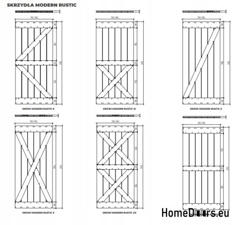 DRZWI PRZESUWNE MODERN RUSTIC XX DĄB CRACK 80