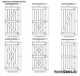 DRZWI PRZESUWNE MODERN RUSTIC XI DĄB CRACK 80