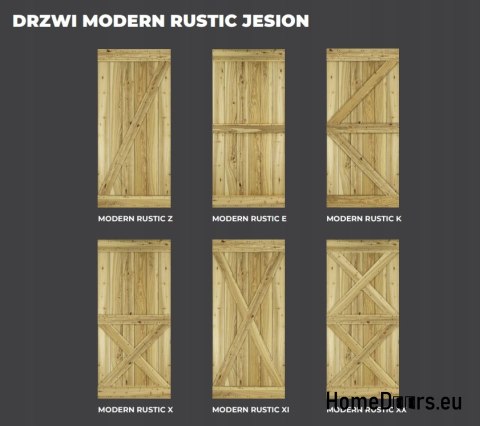 DRZWI PRZESUWNE MODERN RUSTIC X JESION SĘKATY 90