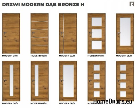DRZWI WEWNĘTRZNE MODERN 10H DĄB BRONZE 60
