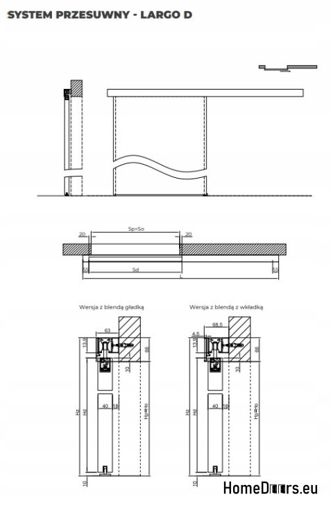 RADEX SYSTEM PRZESUWNY - LARGO D RADEX SYSTEM PRZESUWNY - LARGO D