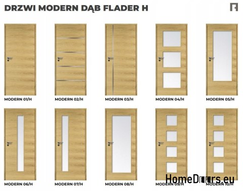DRZWI WEWNĘTRZNE MODERN 04H DĄB FLADER 80